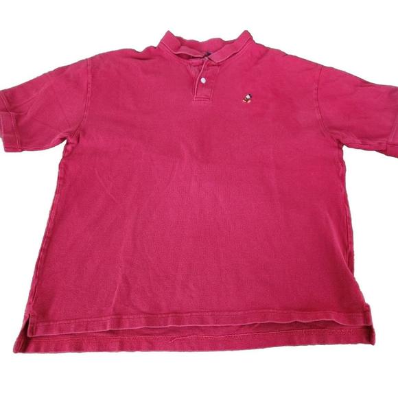 Walt Disney World Mens Mickey Mouse Embroidered Polo Red Large Disneyland Resort - Picture 2 of 7